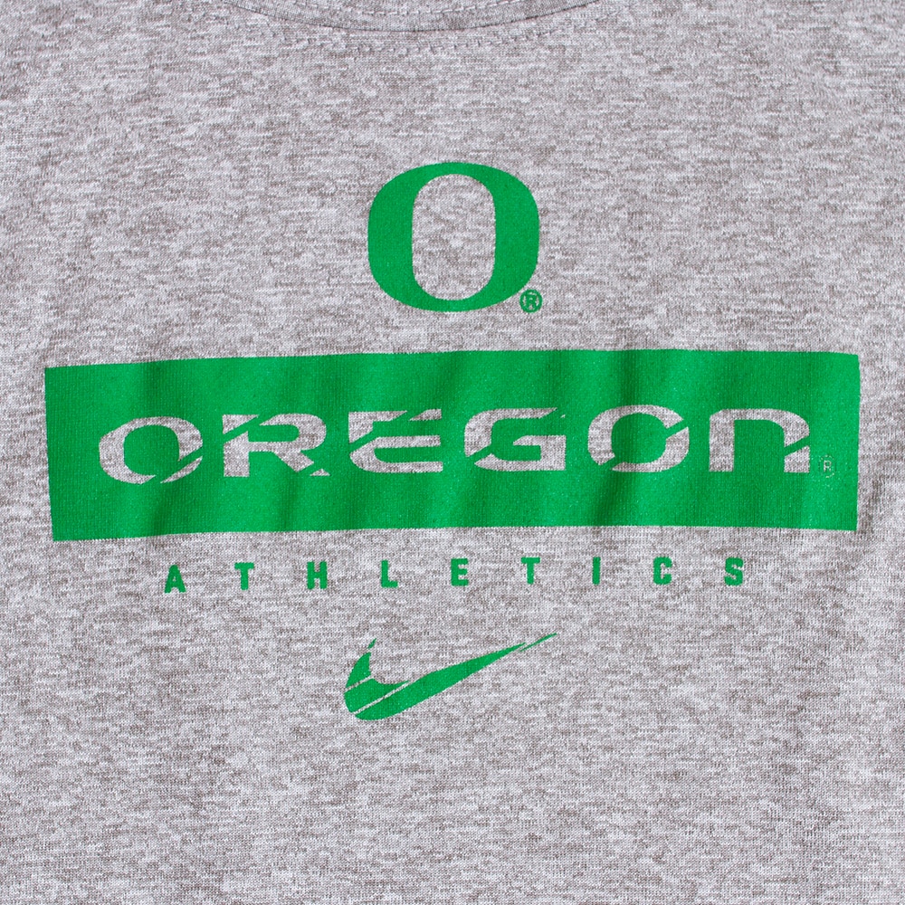 Classic Oregon O, Nike, Grey, Crew Neck, Performance/Dri-FIT, Kids, Toddler, Sideline, 2024, T-Shirt, 753799